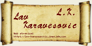 Lav Karavesović vizit kartica